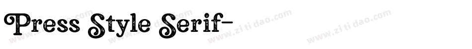 Press Style Serif字体转换